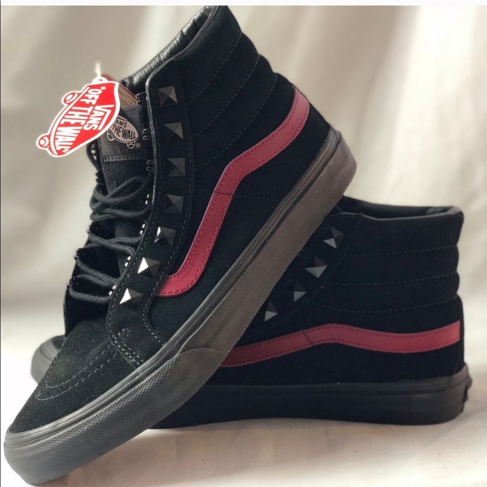 NWOT Vans Sk8 hi slim w black studs